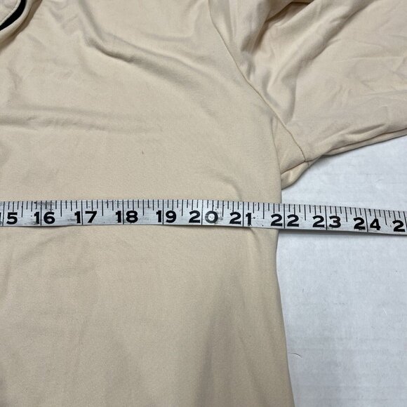 Tart Intimates Set Women 1X Nude Black Contrast Trim Button Down Loungewear Soft - Picture 4 of 11